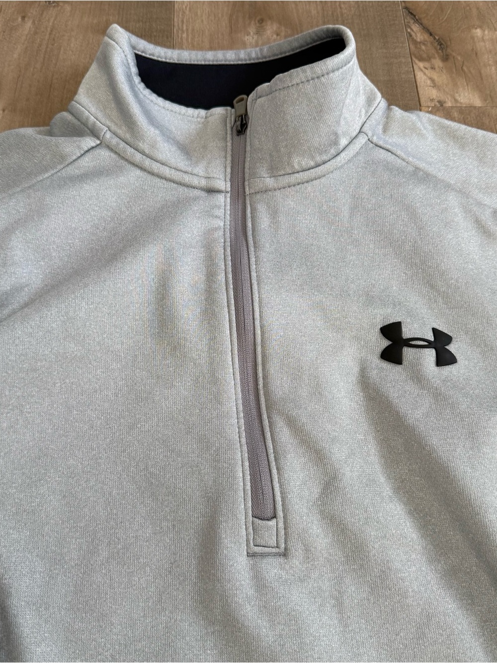 Under Armour Quarter Zip Pullover Sweatshirt Gray Loose Men Medium Golf Office